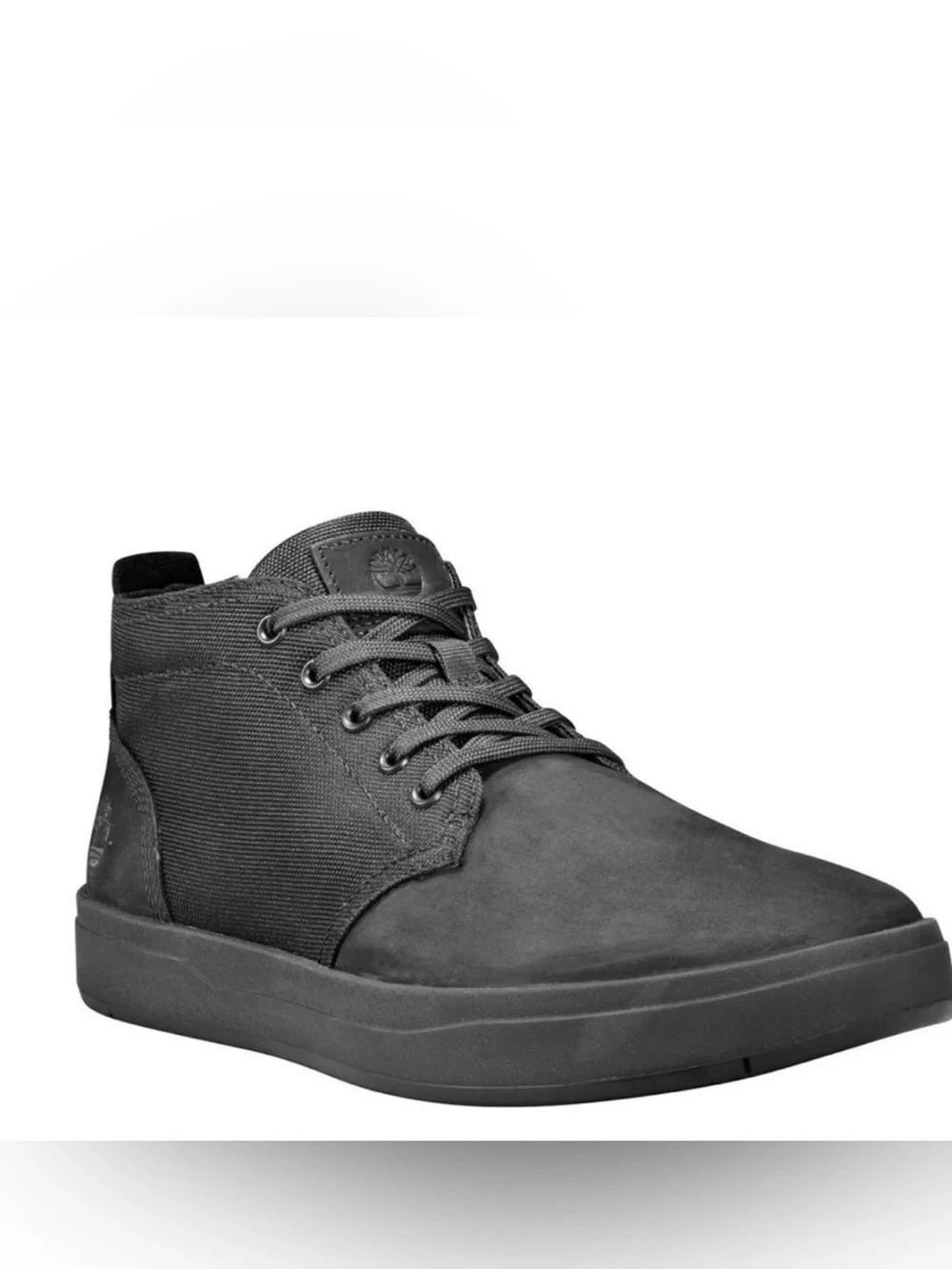 Timberland Davis Square Chukka Sneakers Men’s 10 Triple Black Nubuck NWT